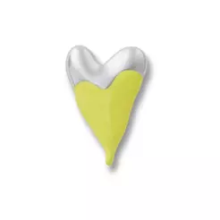 Jibbitz™ Coração Prata e Amarelo UNICO