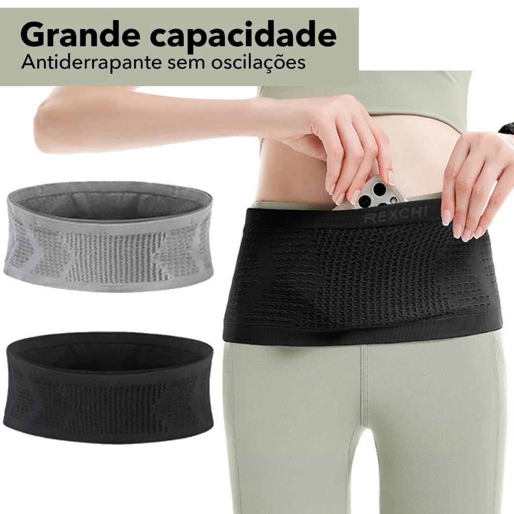Bolsa De Cintura Ultraelástica Feminina – Cinto De Corrida Fitness Leve Para Esportes Ao Ar Livre E Uso Diário