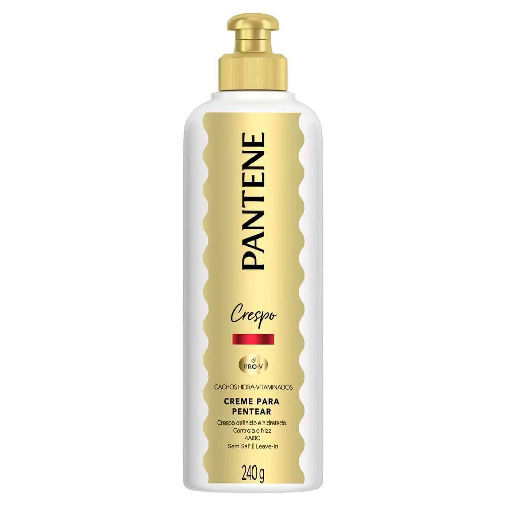 Creme Para Pentear Pantene Cachos Hidra-Vitaminados Crespo 240g