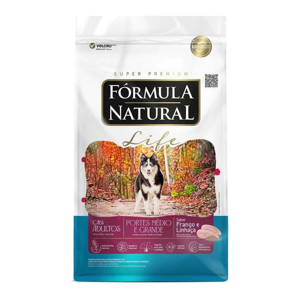 Ração Fórmula Natural Life Cães Adulto Médias Grande - 15 kg em Oferta na Shopee