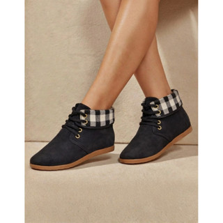 Bota Coturno Feminino Cano Curto Casual Confortável Leve Dia a Dia Moda Inverno Aba em Oferta na Shopee