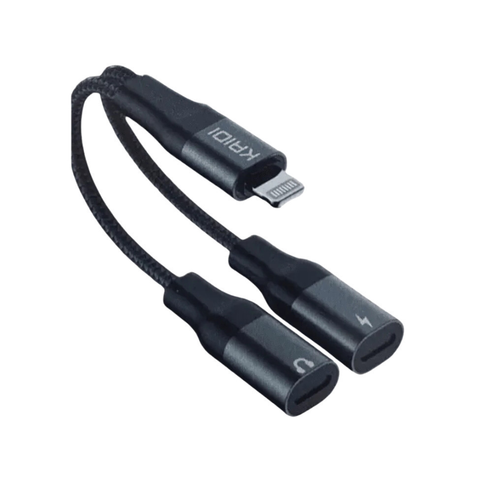 Cabo Adaptador Duplo Para iPhone Lightining para 2 Entradas Ios Áudio Fone