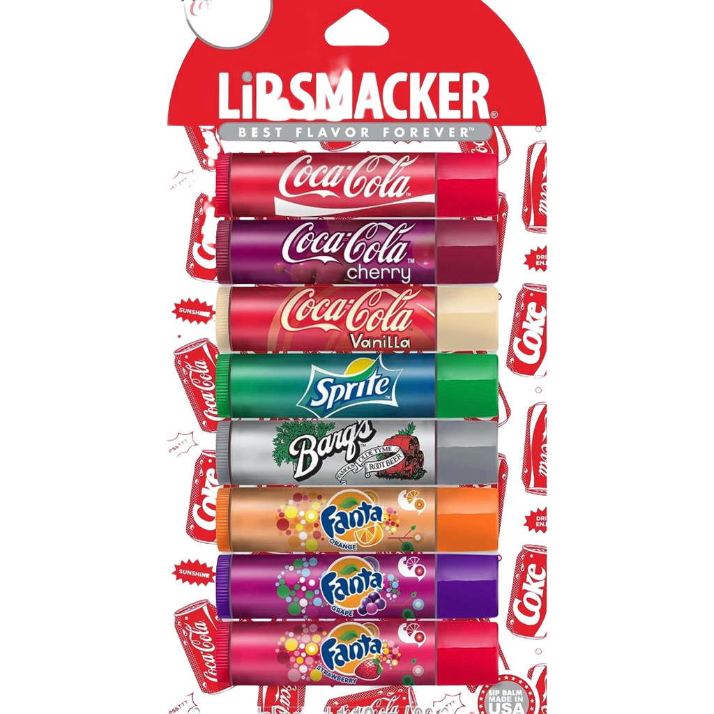 Coca-cola Lip Balm Hidratante c/ Protetor Labial Brilho 8 Unid - Importado EUA