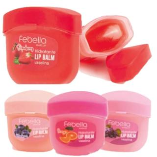 KIT C/4UN Febella - Lip Balm Frutas Potinho Hidratante em Oferta na Shopee