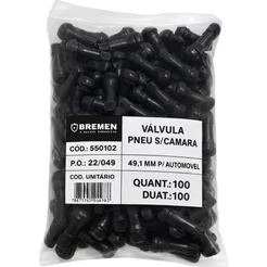 100 Bicos De Roda Válvula P/ Pneu Sem Câmara Passeio Tr 414 aro:13, 14, 15, 16, 17 e 18 Universal