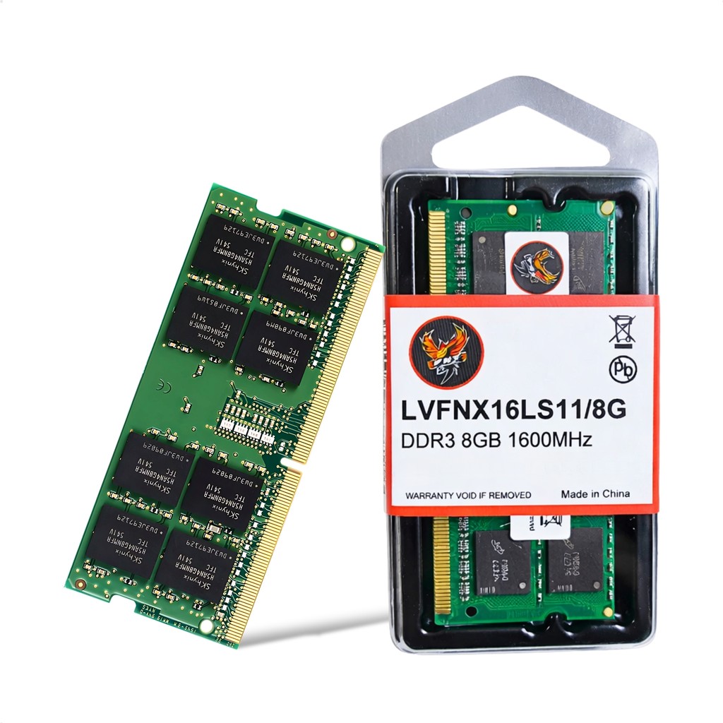 Memória Ram Para Notebook DDR3 8GB 1600MHz Fnx CL11 LV Verde