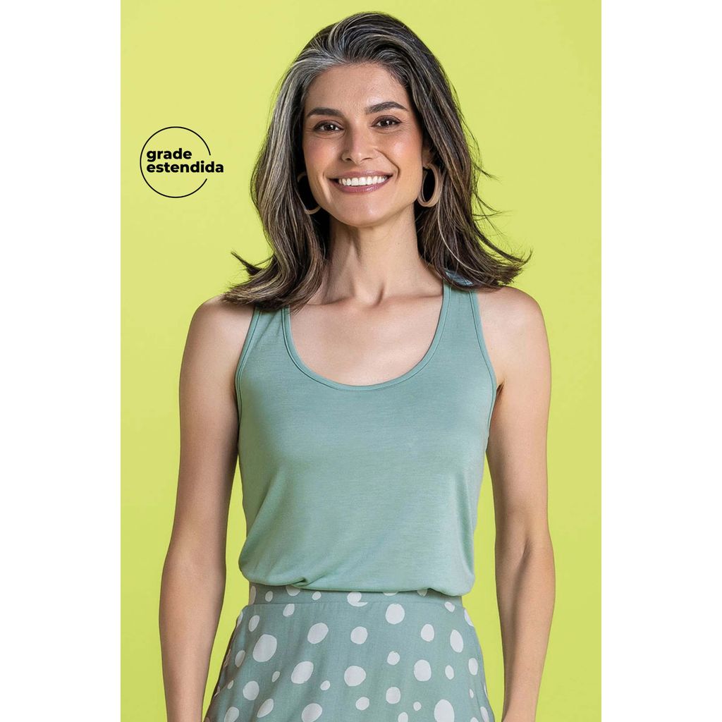 Regata Feminina Básica Marialícia Verde em Oferta na Shopee