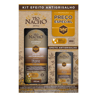 Kit Tío Nacho Efeito Antigrisalho Shampoo Antiqueda 415ml e Condicionador Antiqueda 200ml em Oferta na Shopee