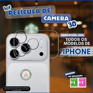 Kit Película de Câmera Traseira Vidro Iphone 11 12 13 14 15 16 17 E Plus Pro Mini Max Air 16e em Oferta na Shopee
