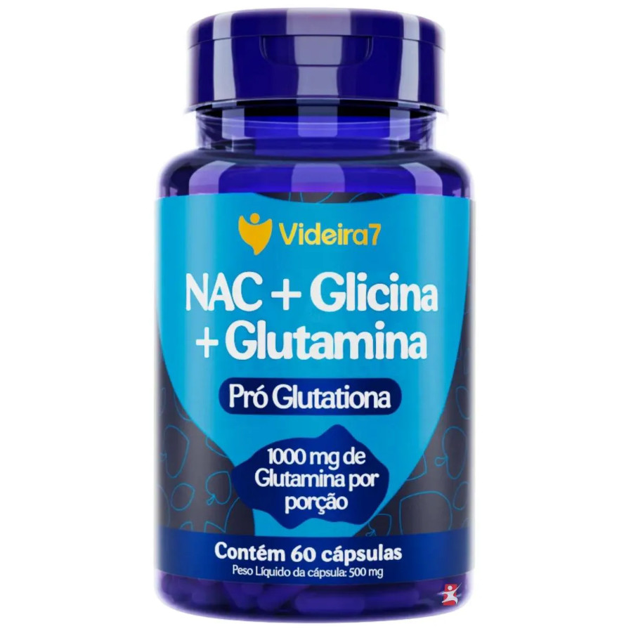 NAC N Acetil Cisteina N-Acetilcisteína 1000mg glicina + glutamina - 60 Capsulas em Oferta na Shopee