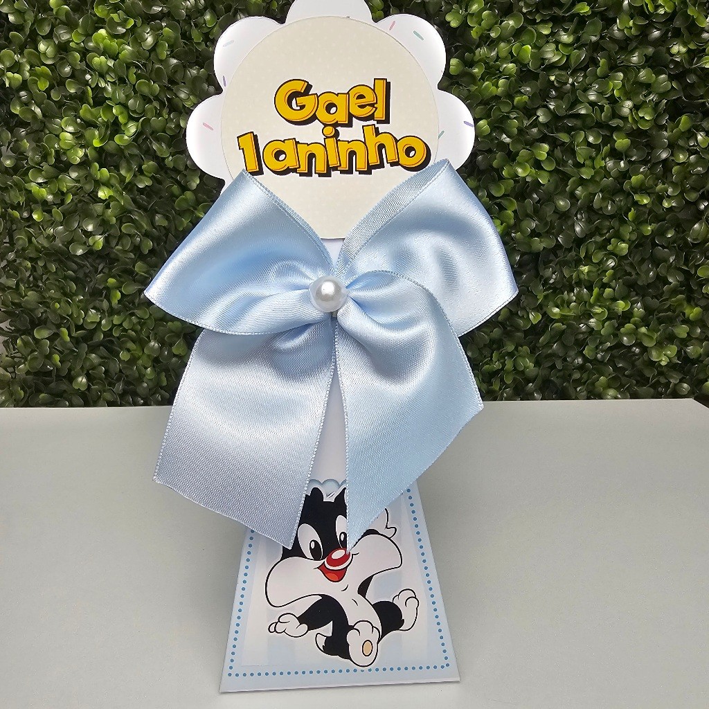 Caixa Cone Pirâmide BABY LOONEY TUNES AZUL - Personalizados - Festa infantil - Aniversário - Lembrancinha