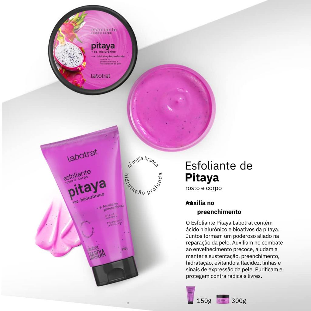 Esfoliante Labotrat Corpo E Rosto Pitaya 150g em Oferta na Shopee