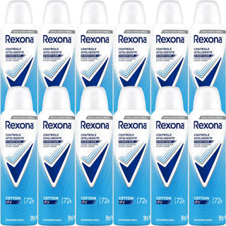 Kit Desodorante Aerosol Rexona Cotton Dry Azul 150ml - 12 Unidades em Oferta na Shopee