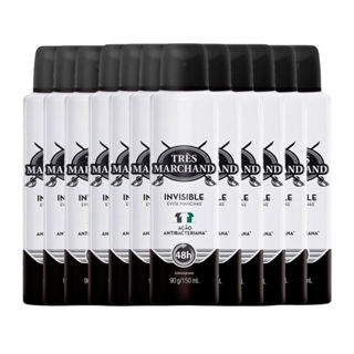 Kit Desodorante Aerossol Très Marchand Invisible 150ml - 12 Unidades em Oferta na Shopee