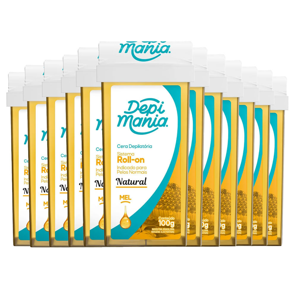Kit Cera Refil Roll On Depi Mania Mel 100g - 12 Unidades em Oferta na Shopee