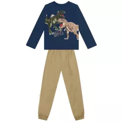 Conjunto infantil menino de dinossauros Brandili