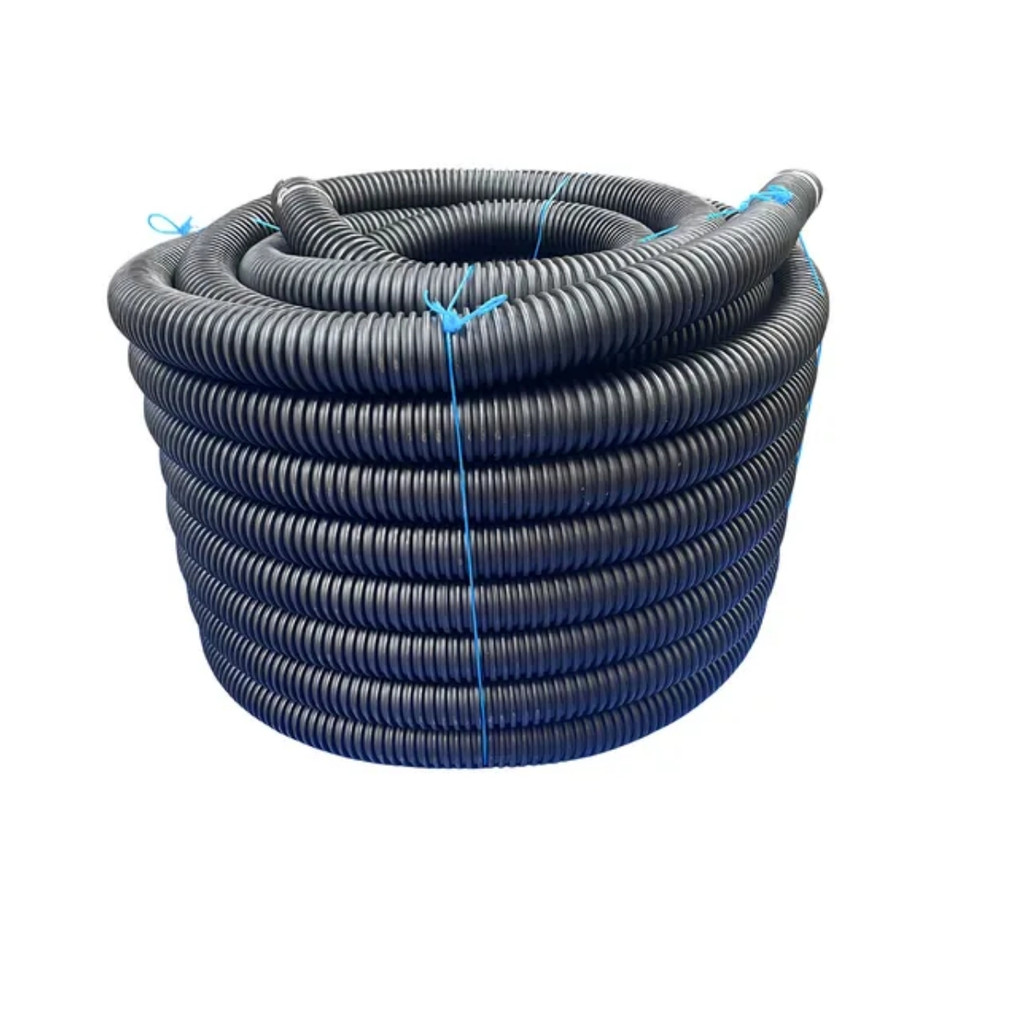 Eletroduto Reforçado Corrugado 2 50m Preto Guia Leve Alta