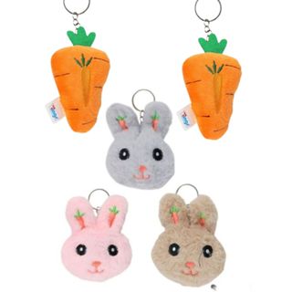 Chaveiro em pelucia para páscoa coelho coelinho cenoura pelúcia 01,04 ou 06 peças em Oferta na Shopee