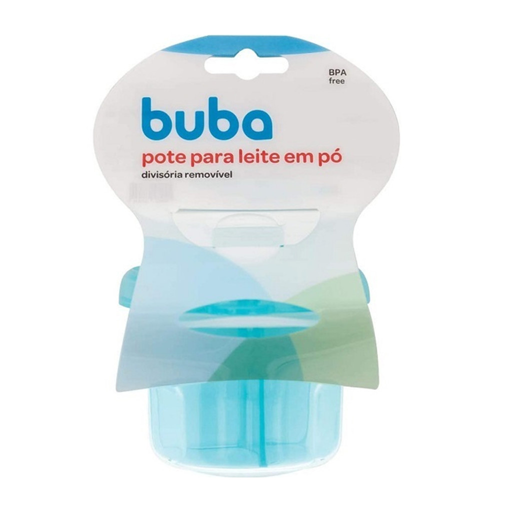 Porta Leite em Pó com Divisórias Removíveis Buba Azul 300ml