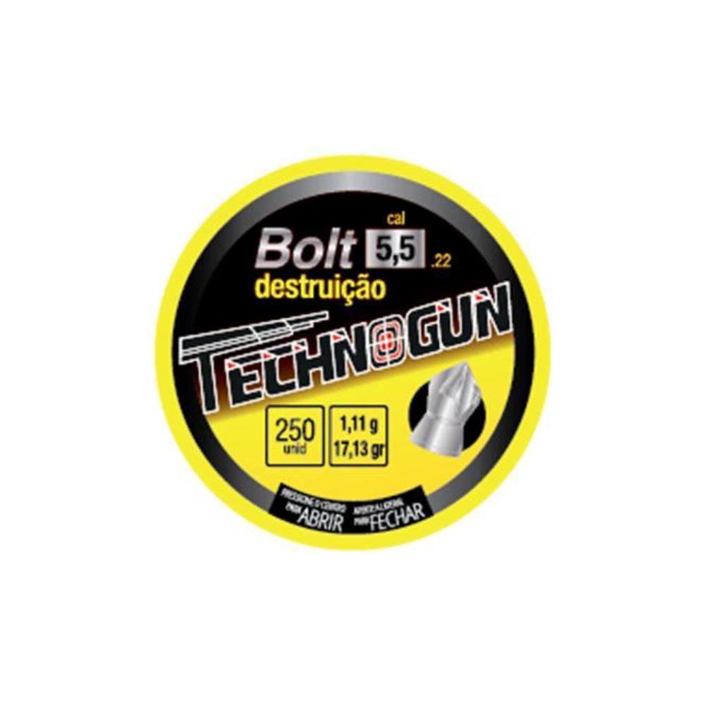 Chumbinho Bolt Destruição 5,5mm Com 250un Technogun em Oferta na Shopee