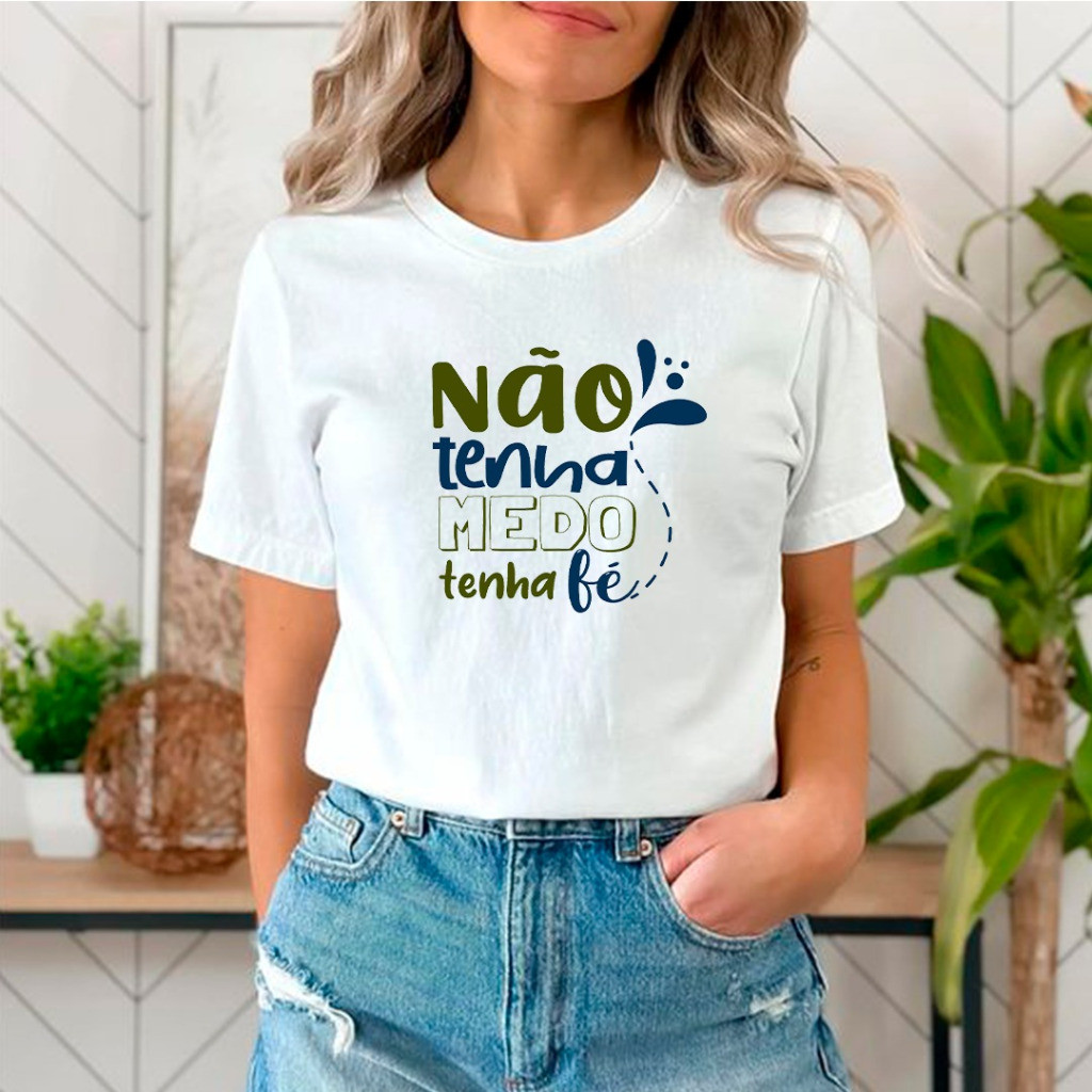 Camiseta Básica Feminina Estampada Confortável Premium – Look Versátil e Atemporal