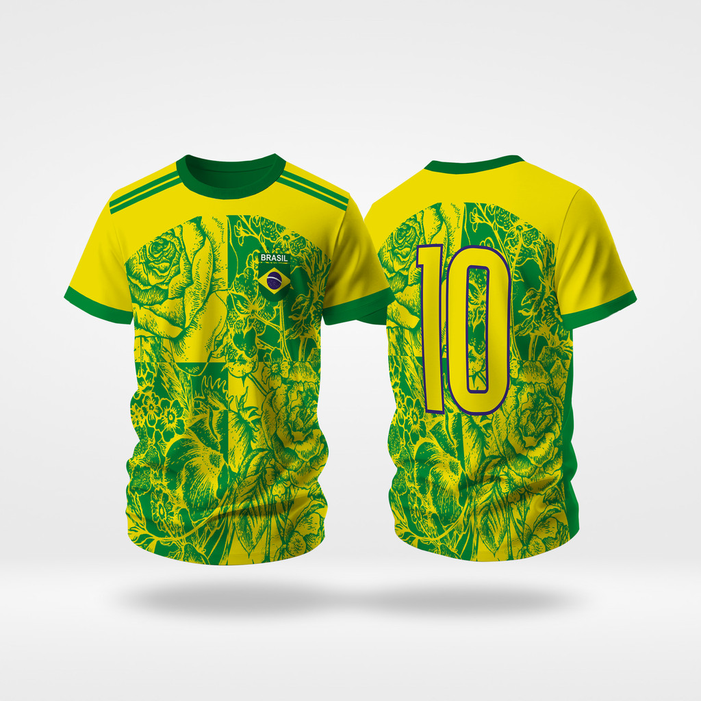 Camisa do Brasil Seleção Brasileira Camiseta Futebol Torcedor MODELO  3