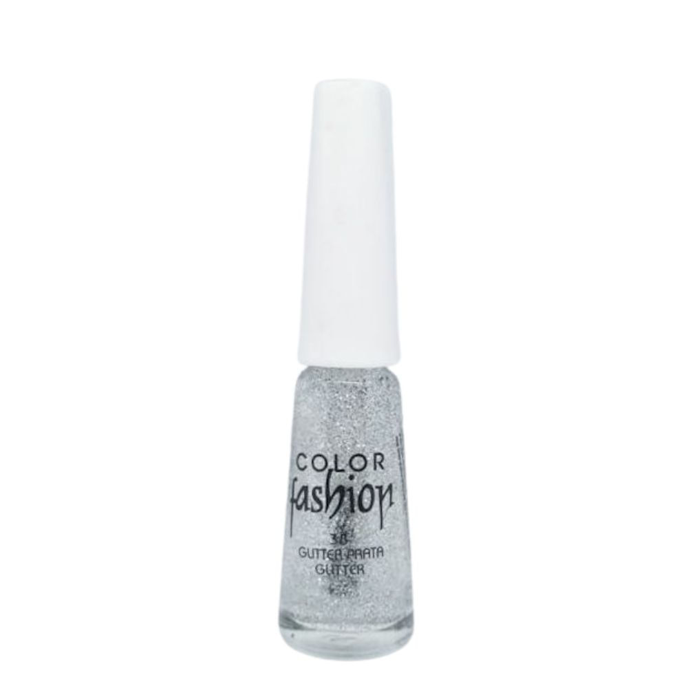 Esmalte Color Fashion 38 Glitter Prata em Oferta na Shopee