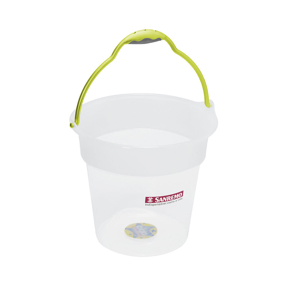 Balde Sanremo em Plástico Cristal Transparente com Alça 8L em Oferta na Shopee