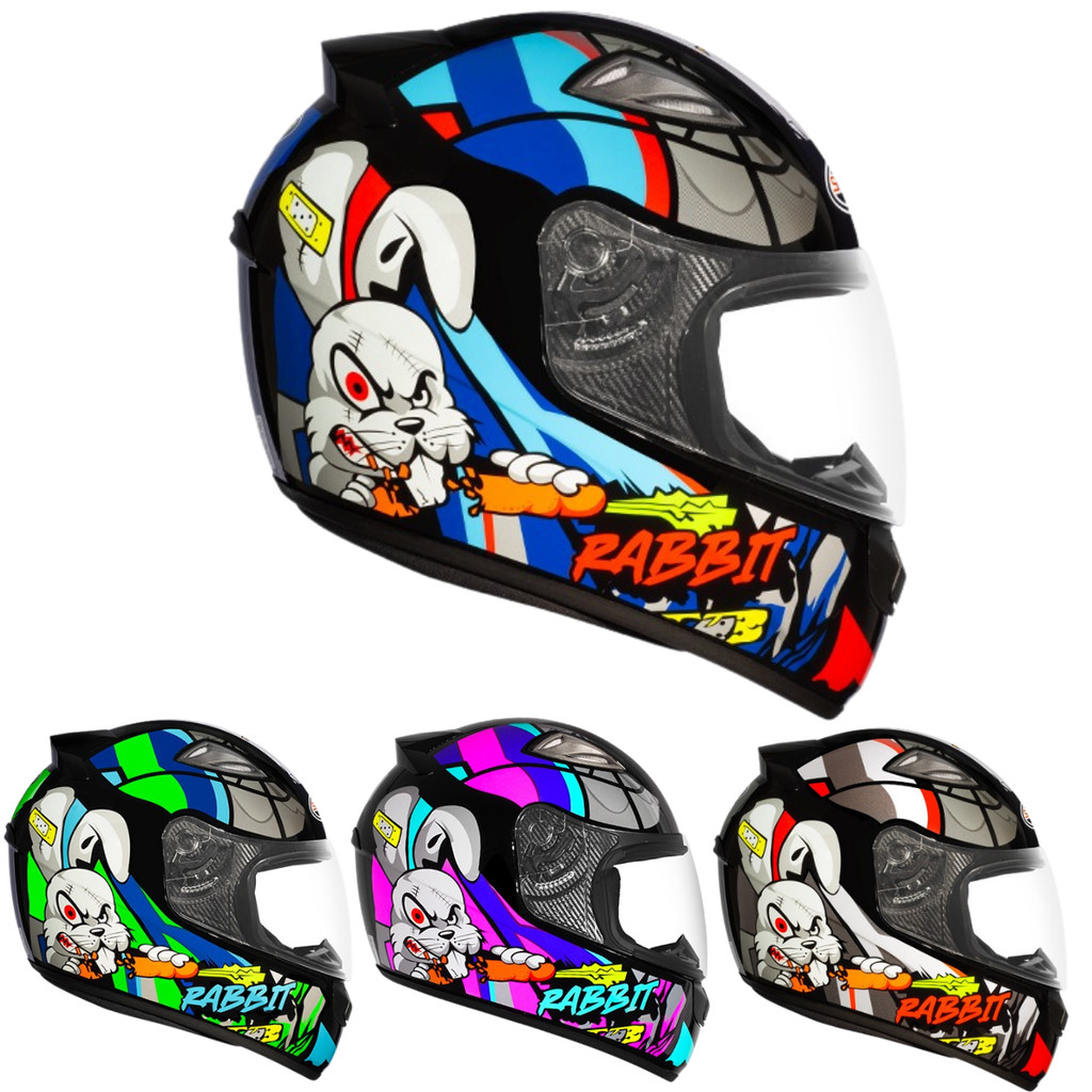 Capacete Moto Ebf New Spark Rabbit Masculino Feminino Preto Esportivo c/ Narigueira