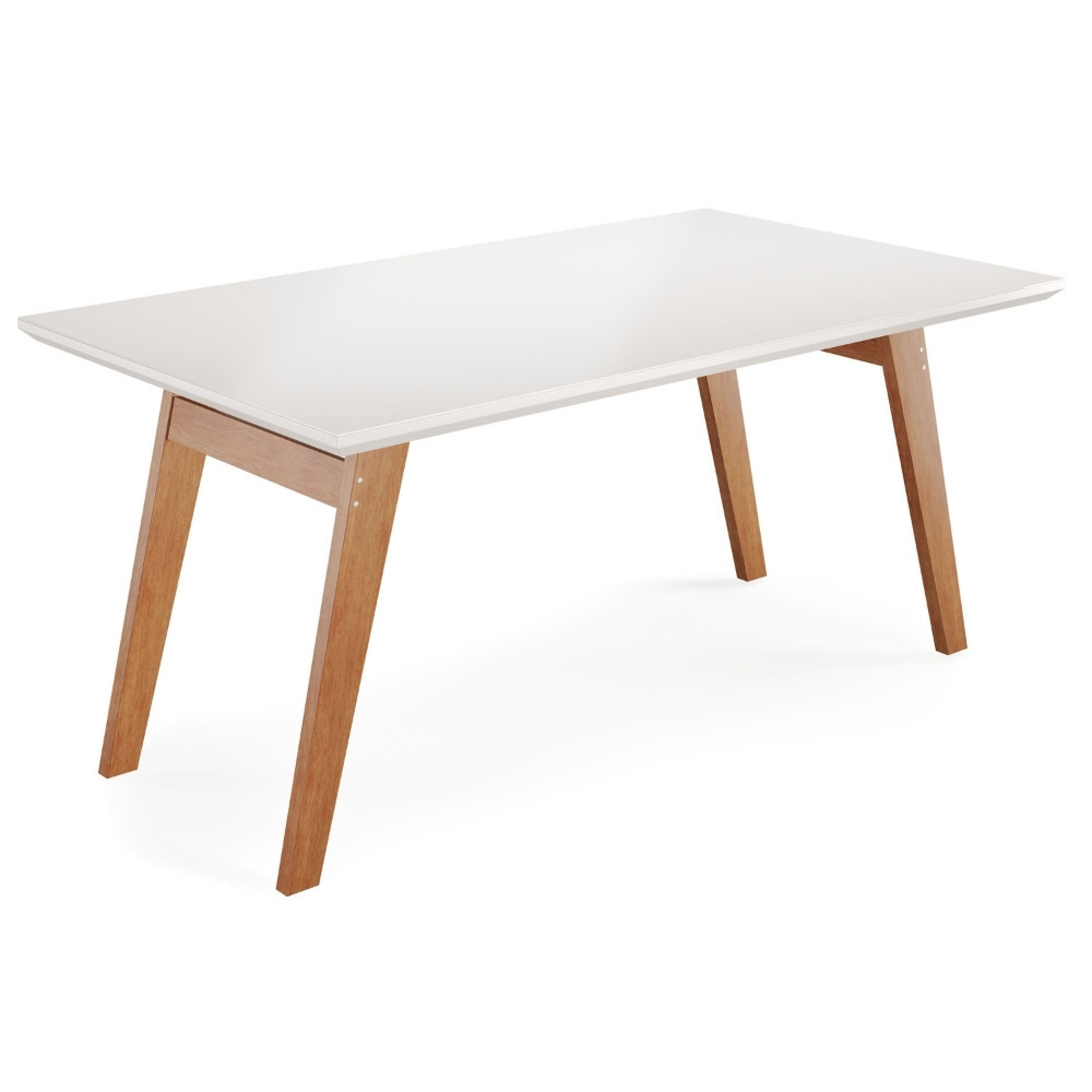 Conjunto Sala de Jantar Mesa 154cm com Tampo de Vidro Onix com 6 Cadeiras Milão Madetal · foto 2