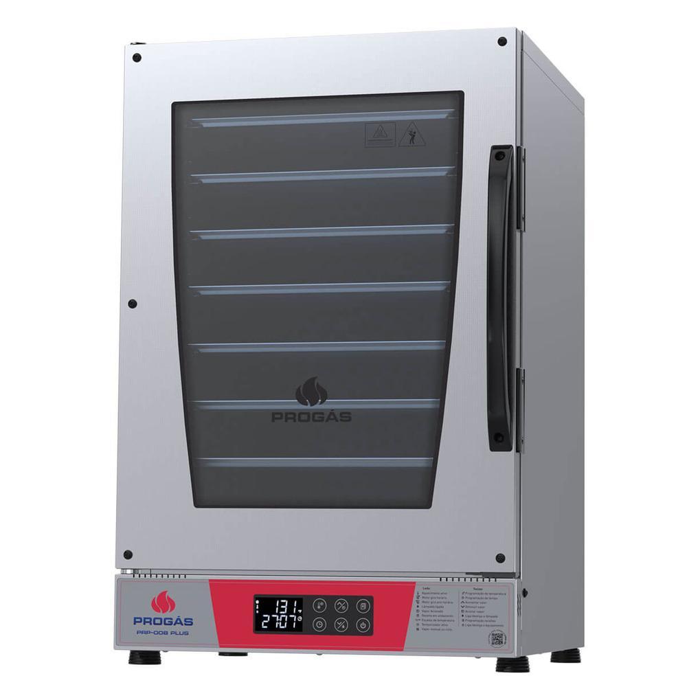 Forno Turbo Elétrico Progás Prp-008 Plus Vermelho 8 Esteiras Com Vapor 220v P45080