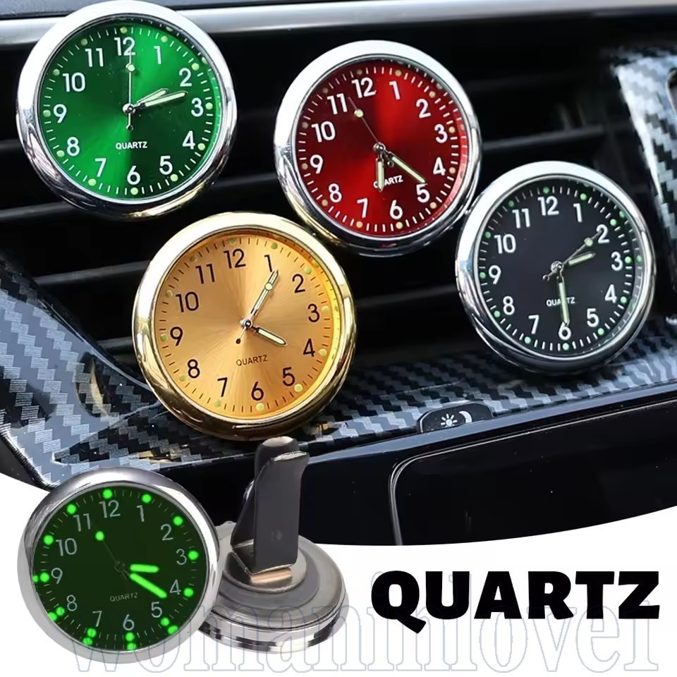 Mini Relógio Luminoso Para Carro-Relógios De Quartzo Mecânico-Digital À Prova D'água-Interno Automóveis-Acessórios Com O