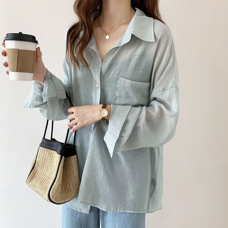 Protetor solar roupas femininas 2021 verão novo estilo solto All-Match protetor solar camisa Chiffon fino Cardigan jaque