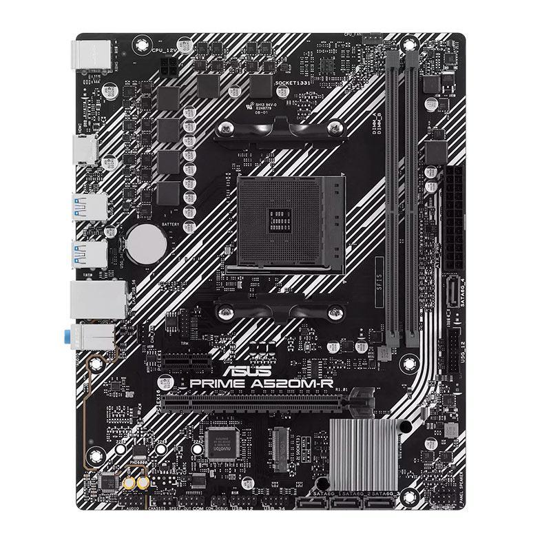 Placa Mae Asus Prime A520M-R, DDR4, Socket AMD AM4, M-ATX, Chipset AMD A520, PRIME-A520M-R (Pichau Oficial)