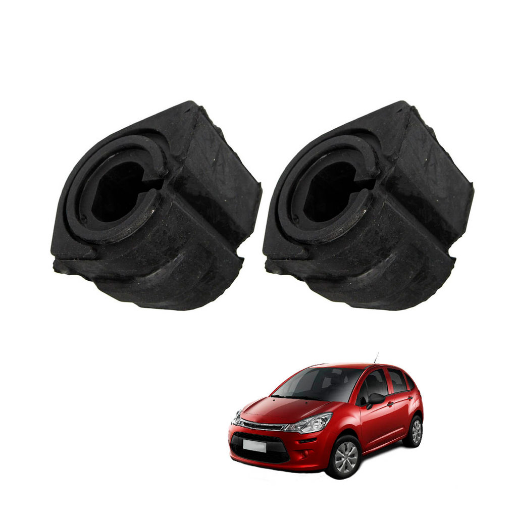 Par Bucha Barra Estabilizadora 19mm Citroen C3 2003 a 2012 Suspensão Dianteira
