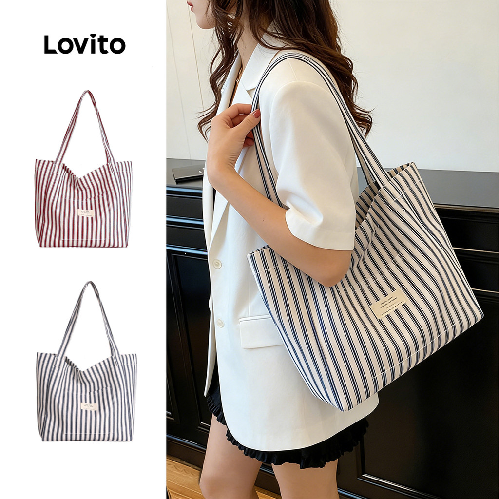 Lovito Bolsa Tote Casual de Viagem Bloco de Cor Transversal Feminina LFA110094 em Oferta na Shopee