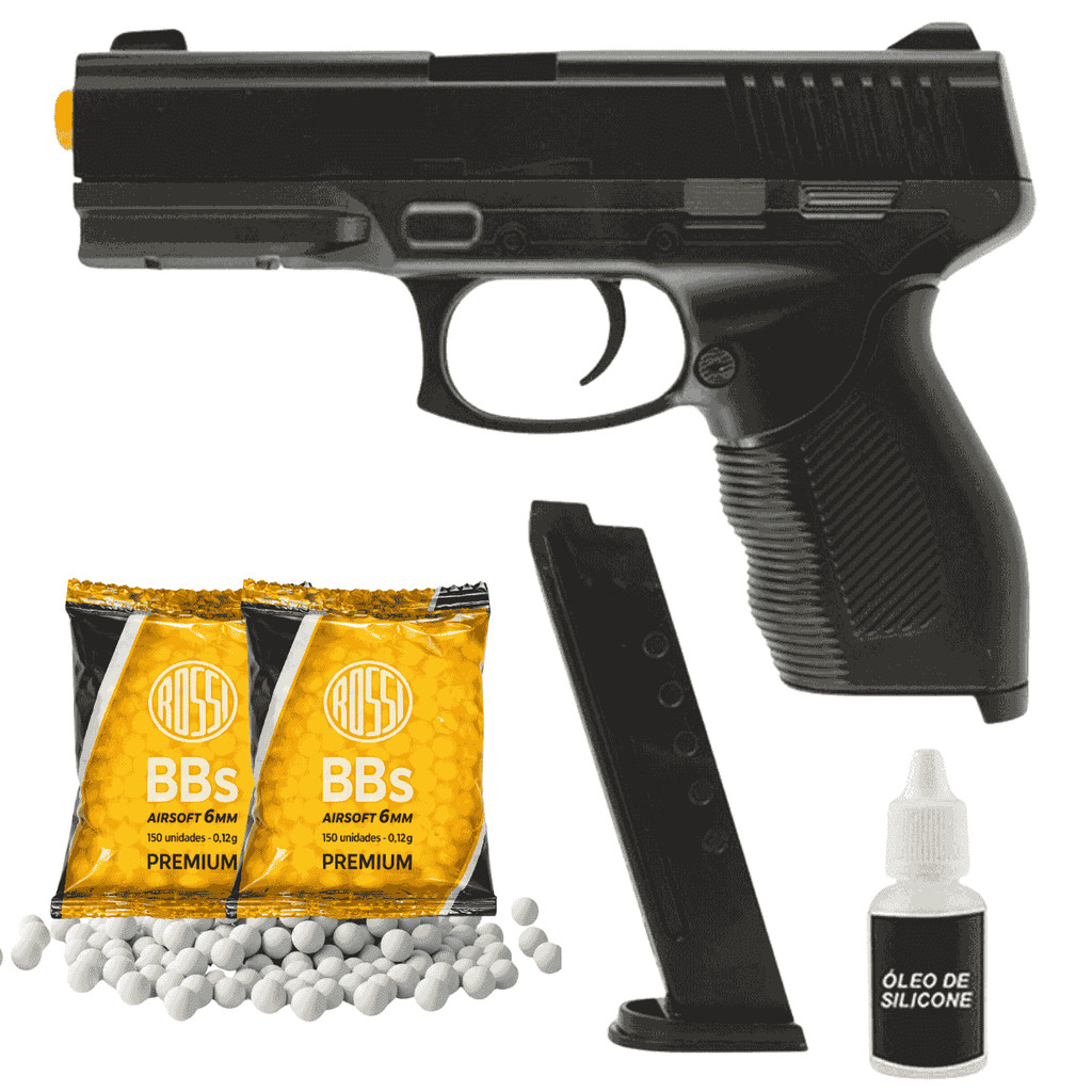 Pistola Arma Airsoft 6mm Spring Rossi 24/7 Vigor V310