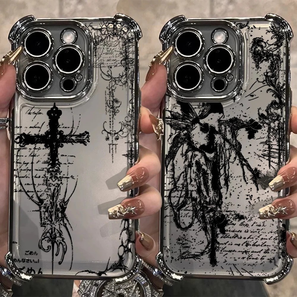 Legal Escuro Gótico Cruz Marca Caso Para Samsung Galaxy A57 A37 A56 A26 A36 A55 A35 A15 A54 A14 A16 Capa De Silicone Mac