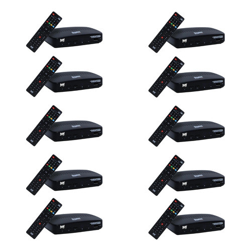 Kit 10 Receptor Tv Digital Satélite Parabólica Ful Hd Bs9900
