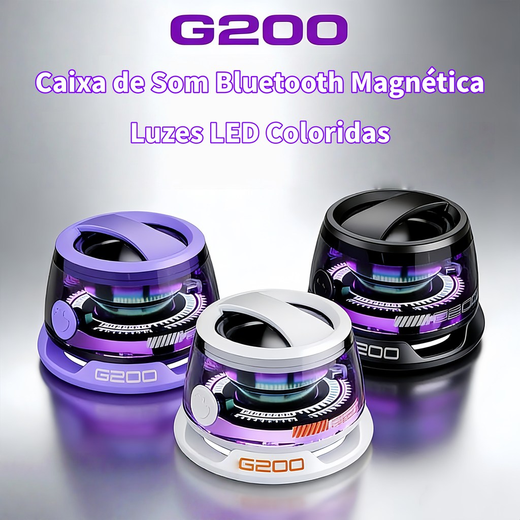 G200 Caixa de Som Bluetooth Magnética Mini Sem Fio de Alta Qualidade para Jogos