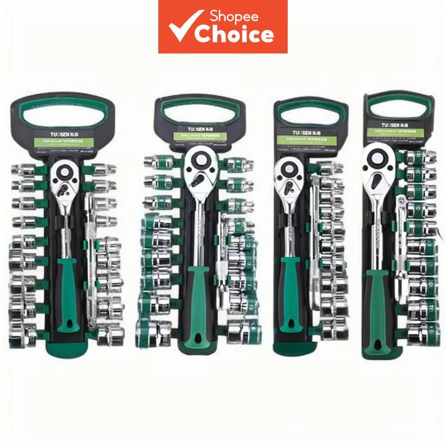 Kit De Reparo De Carro De Aço 24 Dentes 1/4 Polegada Chave De Catraca Rápida Acabamento Verde 14 Unidades