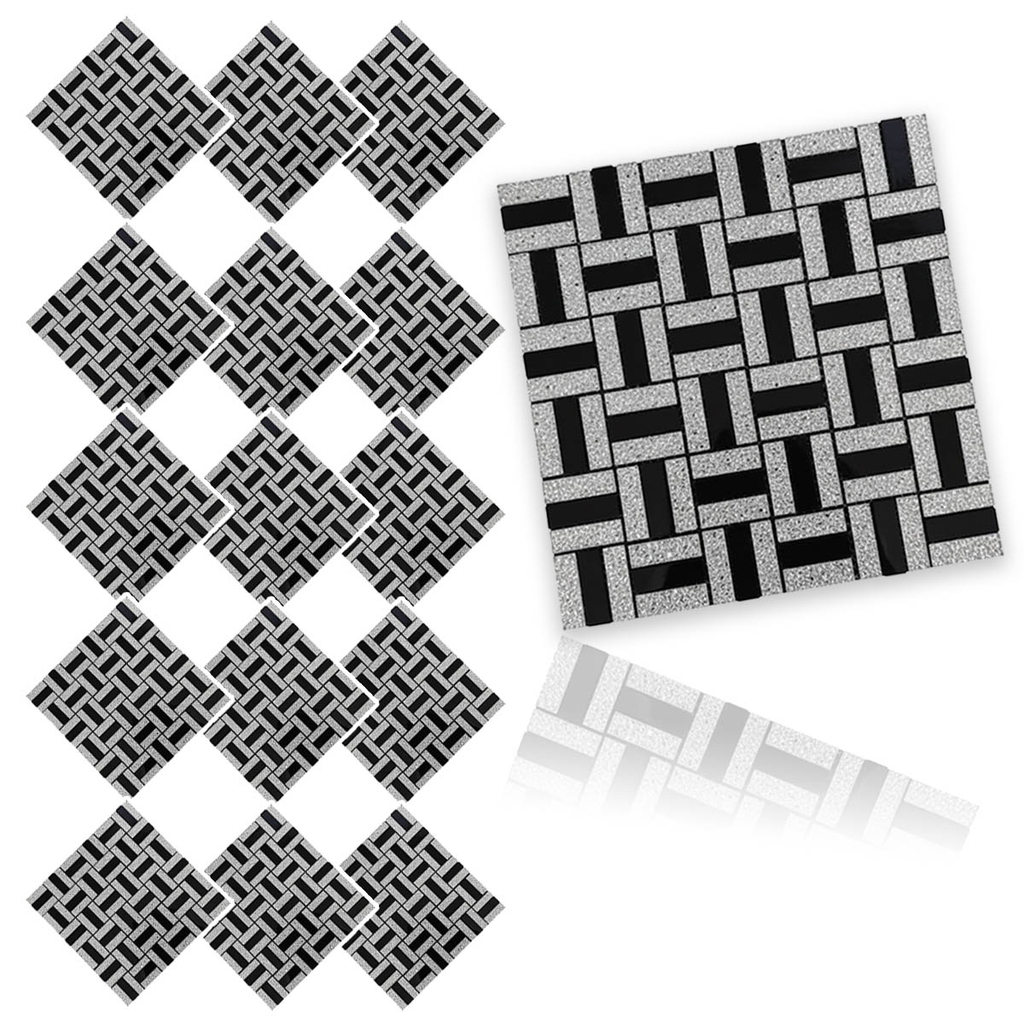 Pastilha De Vidro Adesiva Kit 15 Uni Banheiro Cozinha Lavabo Sala Decorativa Moderna Reforma Requintado Facil Aplicacao