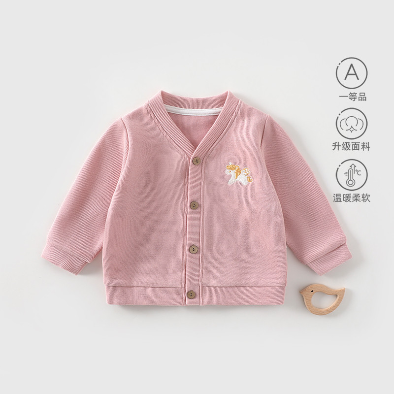 Bebê primavera outono estilo camisola de manga comprida masculino feminino bebê primavera quente Cardigan jaqueta Casual