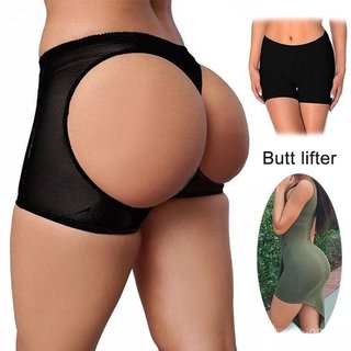 Plus Size Calcinha Grande Bumbum Elevador Curto Encaracolado Modelagem Cinto Aumenta Hip Com Enchimento De Bunda Sem 