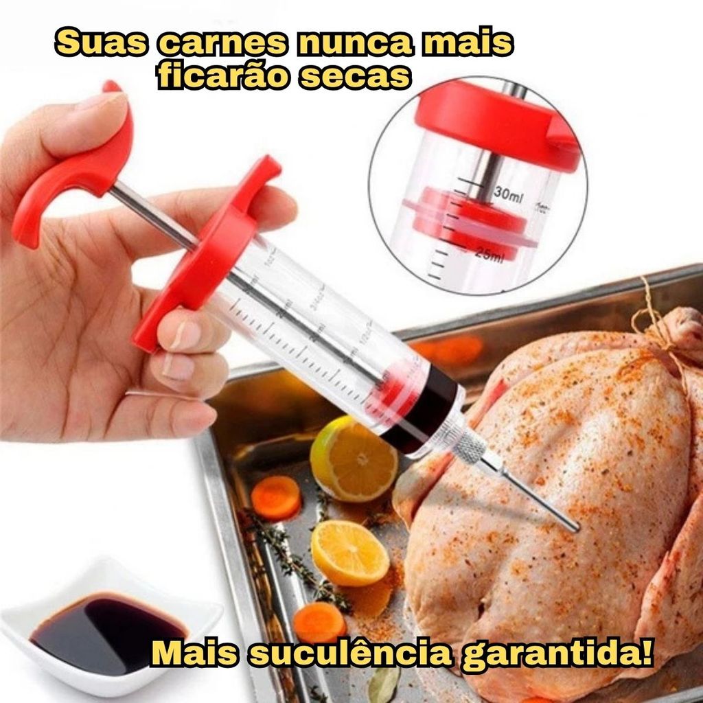 Seringa Injetora de Temperos e Recheios Profissional Para Alimentos em Geral em Oferta na Shopee