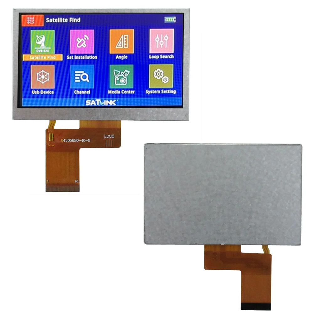 Tela Display LCD Video Imagem Satelite Nova 4.3 Polegadas SATLINK ST5150