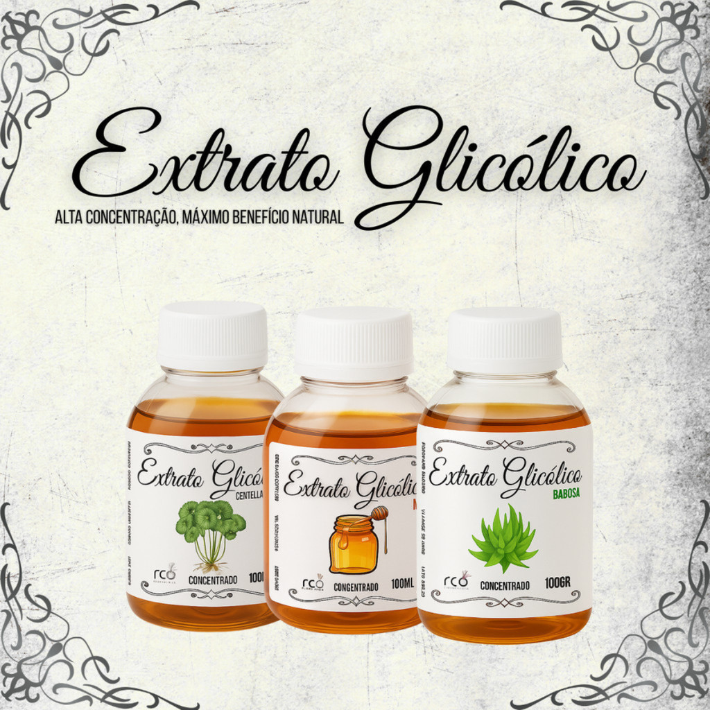 Extratos Glicólicos Concentrados 100g – Potência para Suas Fórmulas!