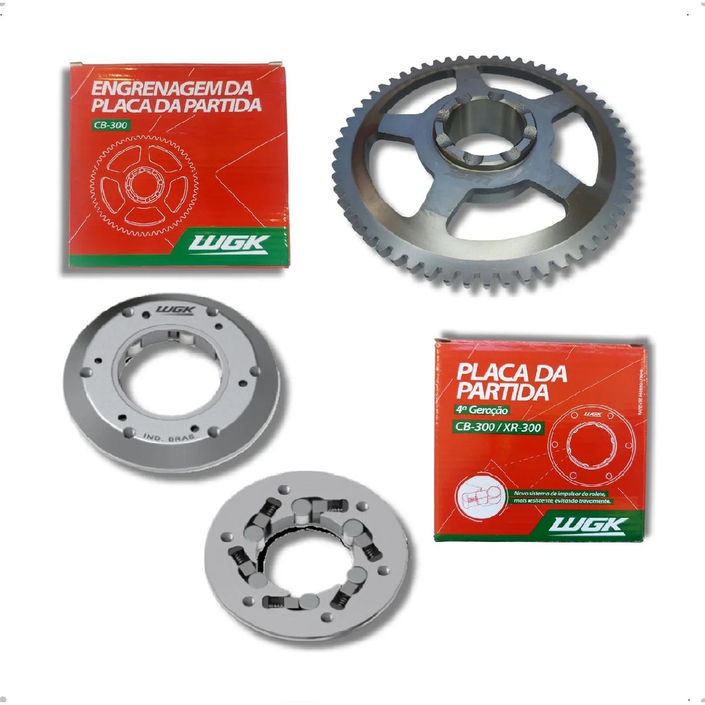 PLACA DE PARTIDA + ENGRENAGEM DE PARTIDA CB 300/XRE 300-WGK