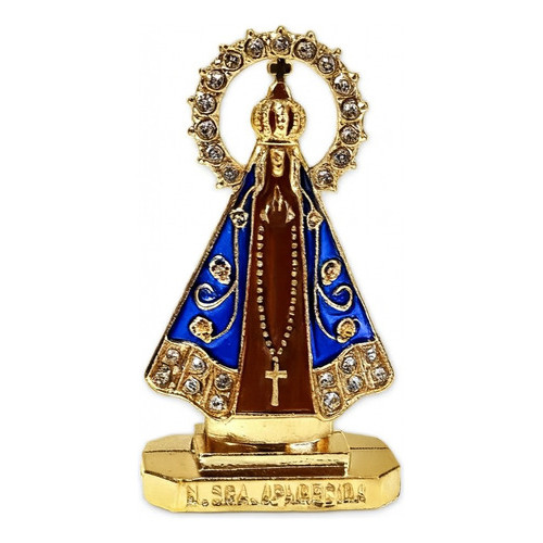 Santinha Imagem De Nossa Senhora Aparecida Painel De Carro Dourado