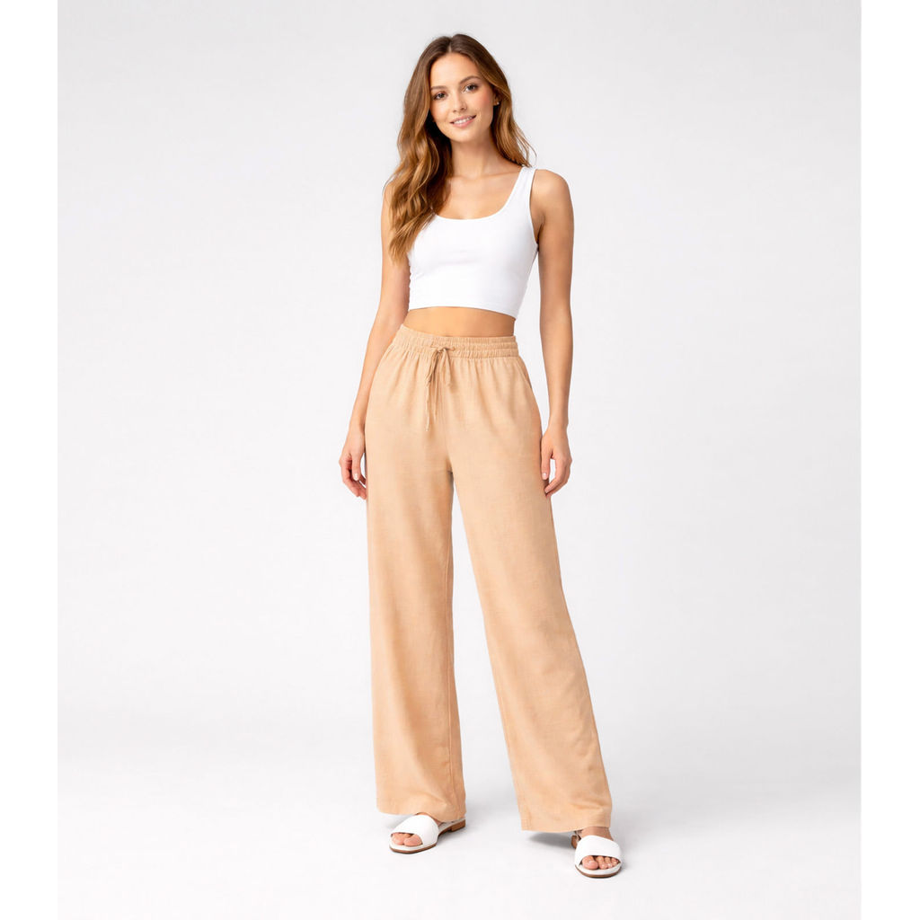 Calça Feminina Em Air Flow Renaluci Bege